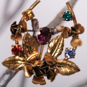 Vintage AUSTRIA AZUB Crystal Rhinestone Brooch